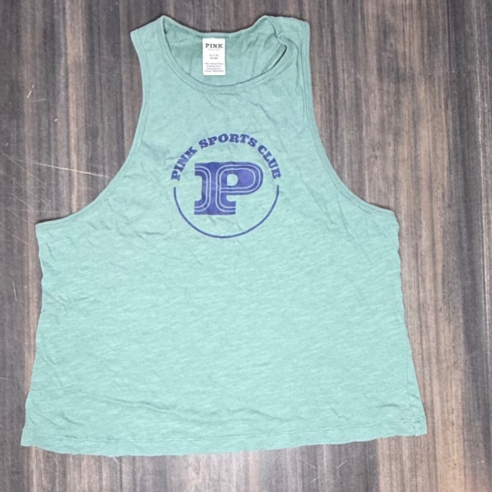 PINK Victoria's Secret Sports Club Graphic Tank Top Sleeveless Shirt